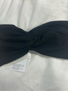 lululemon athletica Black Twisted Bandeau Hair Wrap
